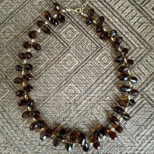 JNY New York necklace -brown faceted stones
